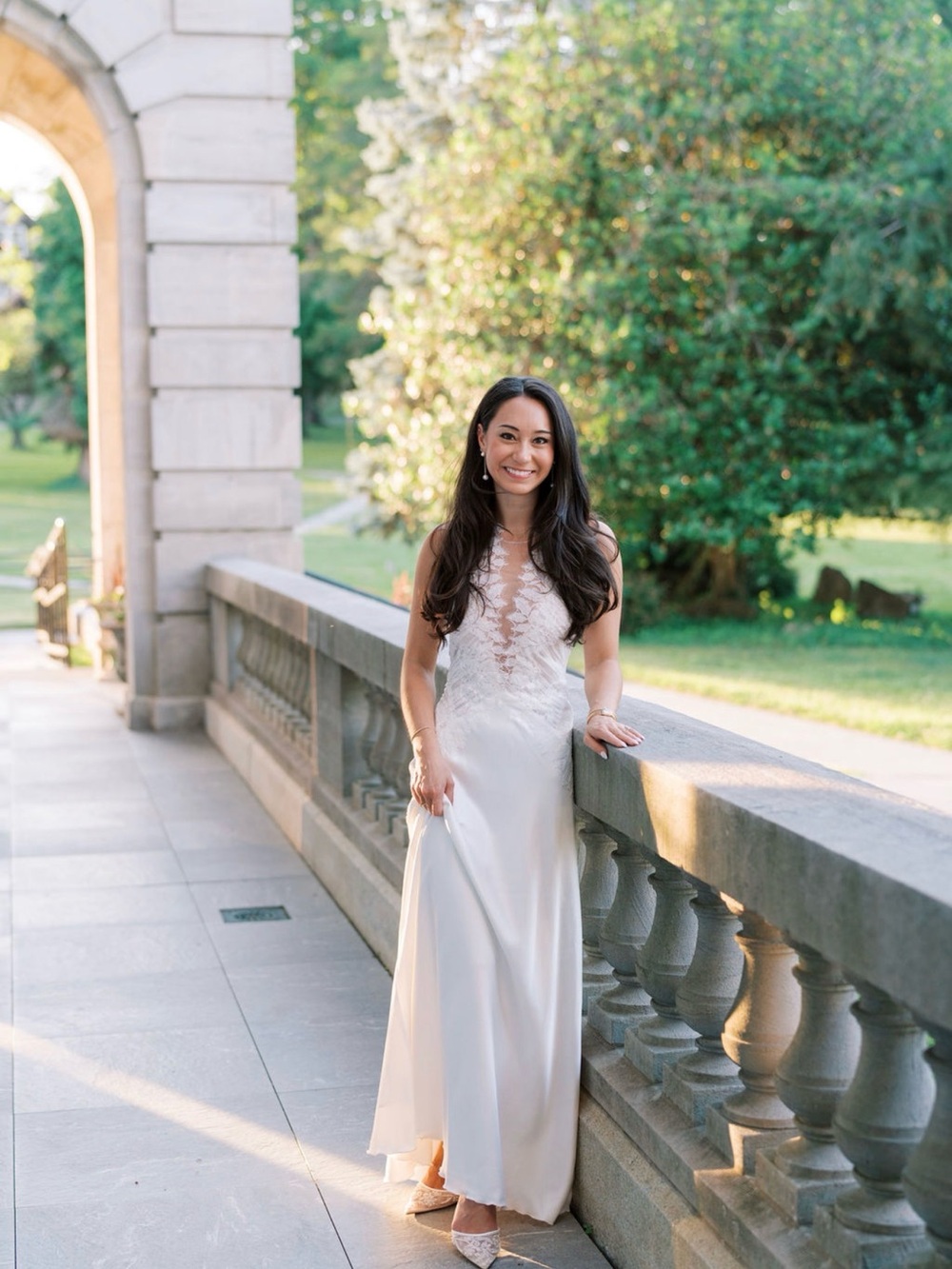 Anthropologie BHLDN Lace Satin Maxi Dress size 0, Great Condition